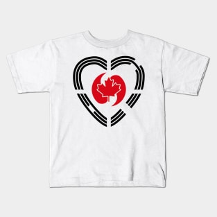 Korean Canadian Multinational Patriot Flag Series (Heart) Kids T-Shirt